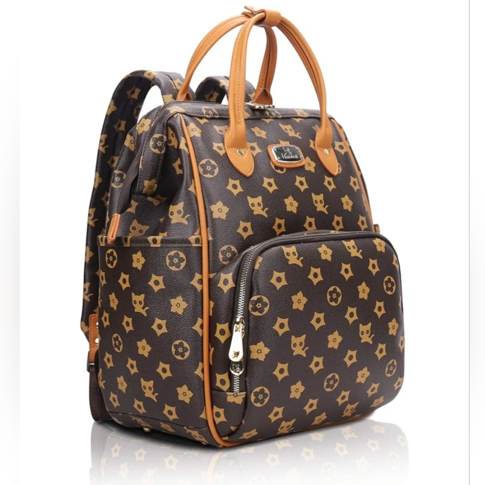 Hafmall Sakura Cat Kawaii Diaper Bag- insulated LV style